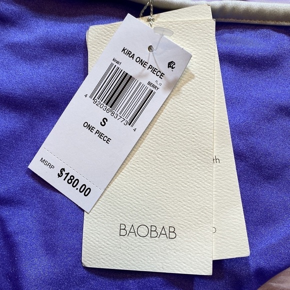 NWT Baobab Kira Berry One Piece Halter Swimsuit sz S - Picture 8 of 14